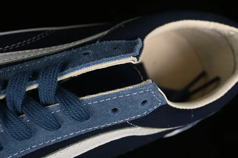 All categories Vans Vans series Vans Mid Vans Sk8-Mid Reissue 83 high-end branch blue stitching suede casual retro skateboard shoes VN000CQDDWR